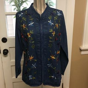 Gunit Fashions embroidered front denim jacket